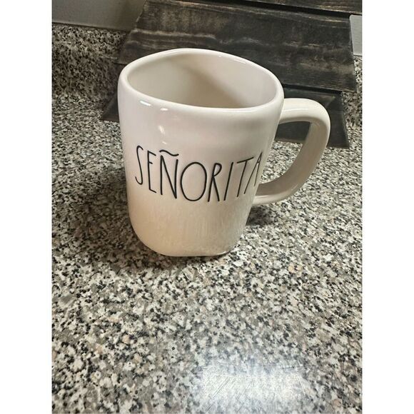 Rae Dunn senorita Coffee mug Artisan Collection White Cup Large Ceramic - Picture 2 of 5